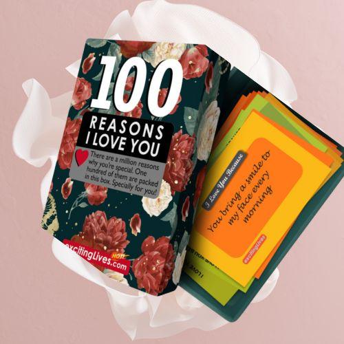 100 Reasons I Love You: Romantic Gift Box with Love Messages - Gift for Valentine's Day