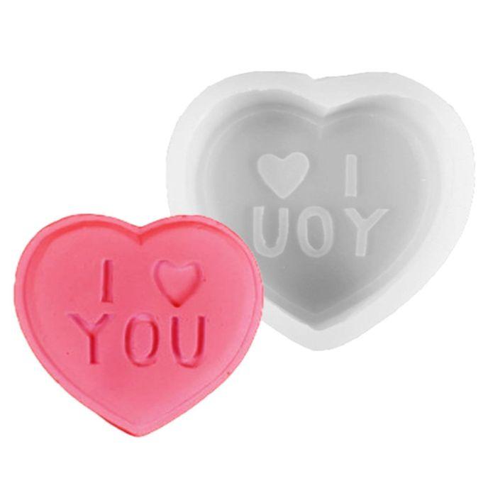Heart Shaped Silicone Mold love you msg