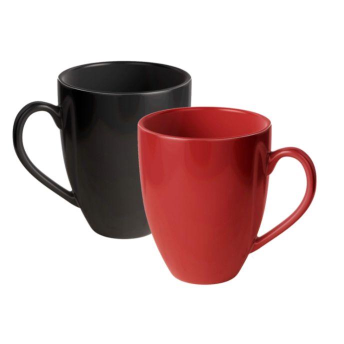 Plain Red and Black Mug