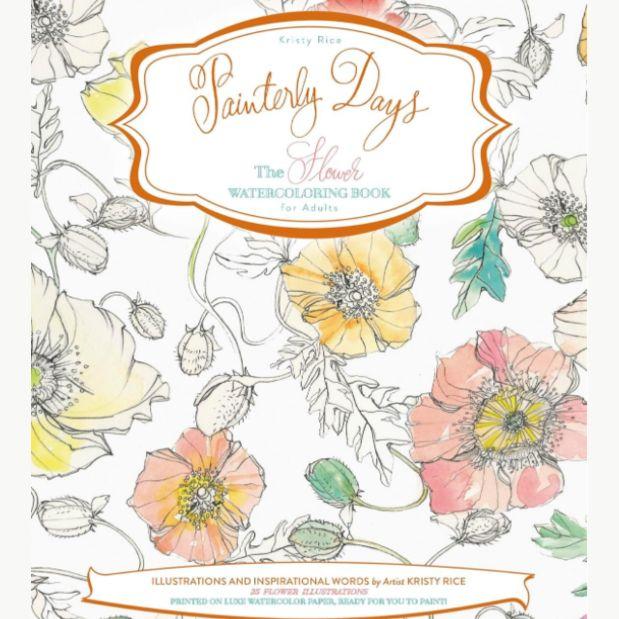 The Flower Watercoloring Book for Adults