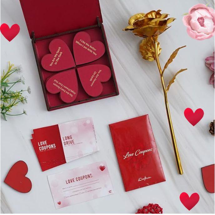 Valentine Combo of Pack of 12 Love Coupons Gift Cards Set